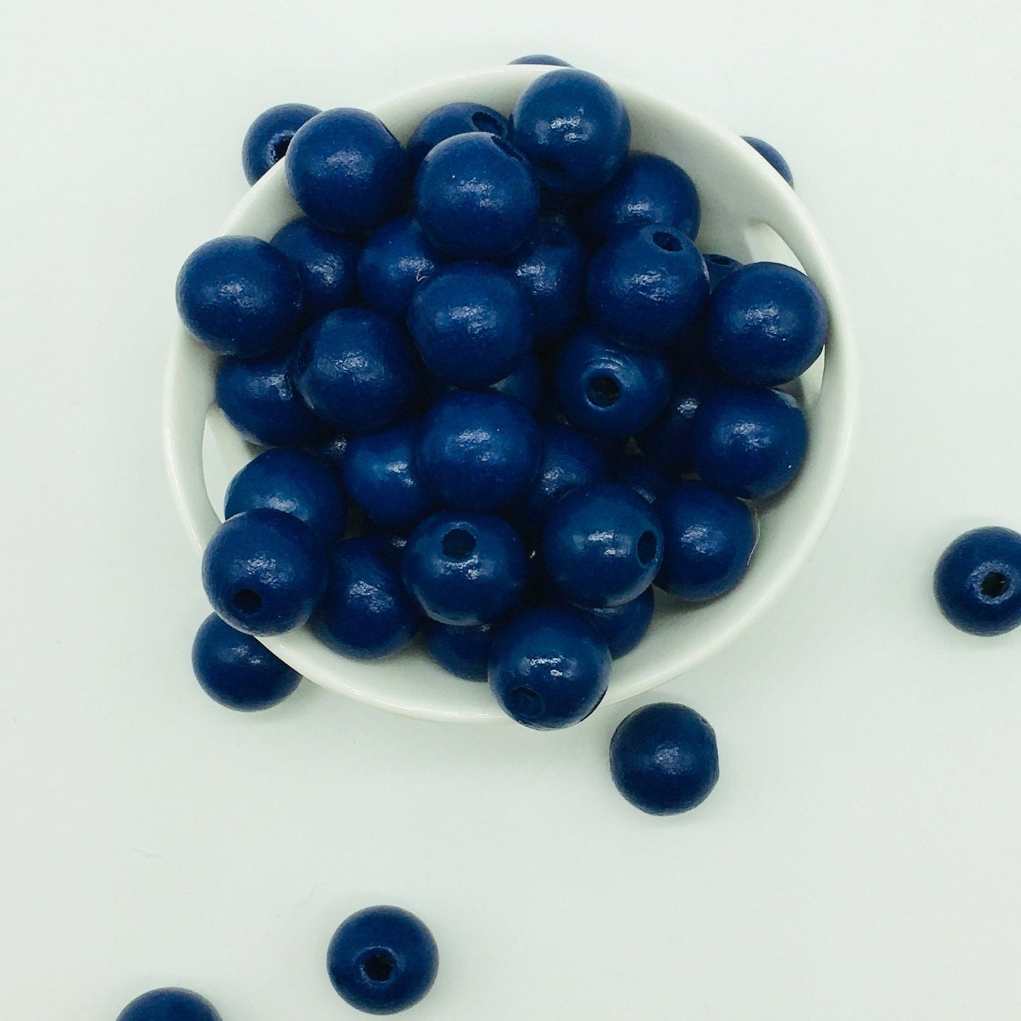 Wood Beads, Dark Blue Beads, Garland Beads, Home Decor, Tiered Tray Decorations, Craft Projects, Jewelry Craft Beads