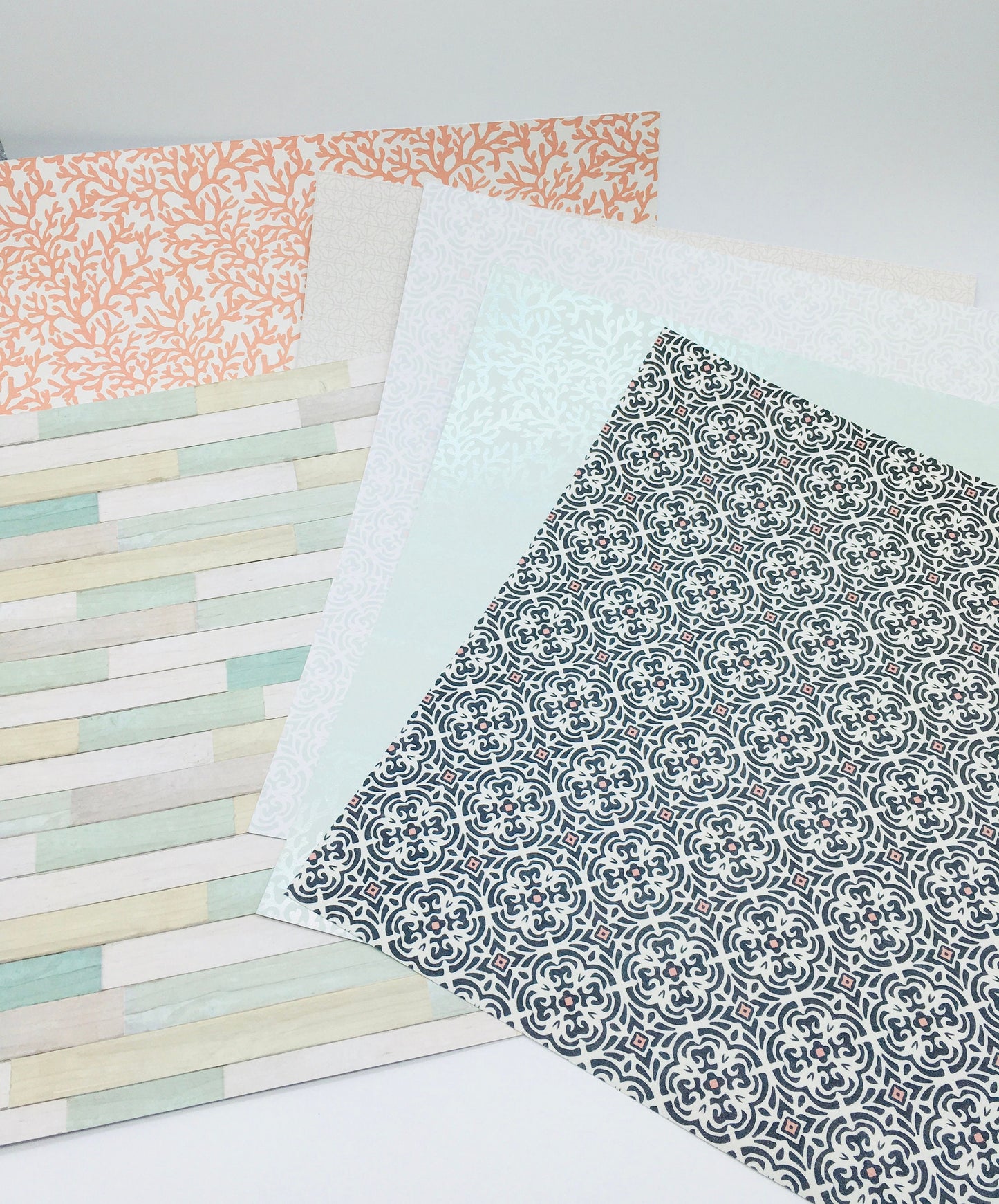 Scrapbook Paper Kit, Beach Theme, Shadow Box Kit, Junk Journaling Crafts, Wood Cutouts, Ribbon, Faux Starfish, Faux Sand Dollar, Lights