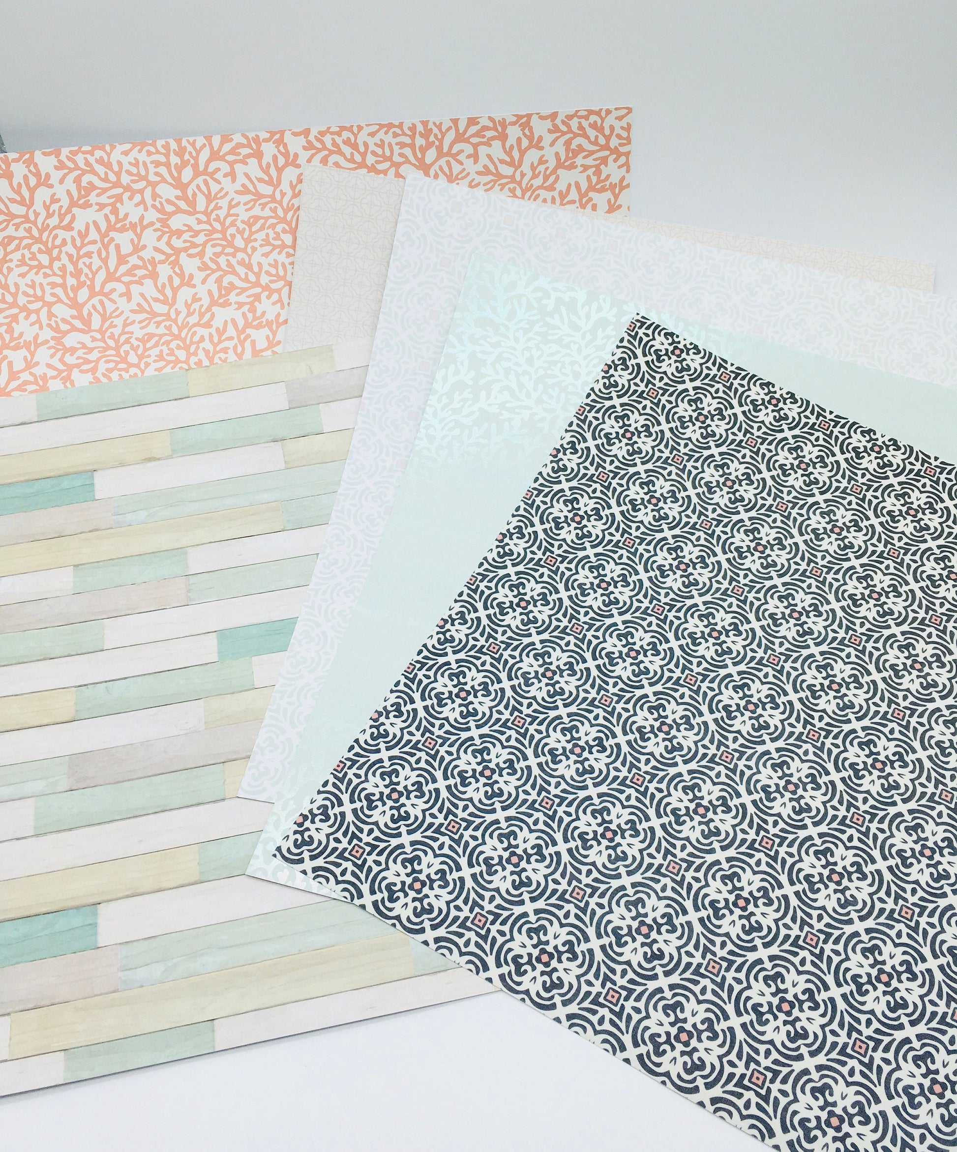 Scrapbook Paper Kit, Beach Theme, Shadow Box Kit, Junk Journaling Crafts, Wood Cutouts, Ribbon, Faux Starfish, Faux Sand Dollar, Lights