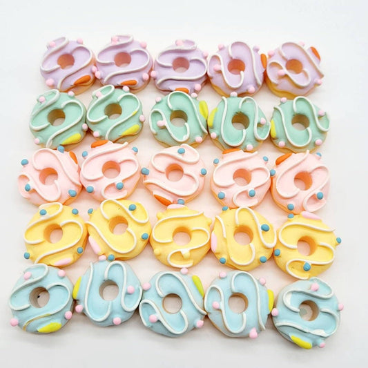 Donuts Flat back Cabochons, Decoden, Jewelry Crafts, 3D Cabochons, Fake Bake Supplies, I Spy Kit Add On, Hairbow Embellishments