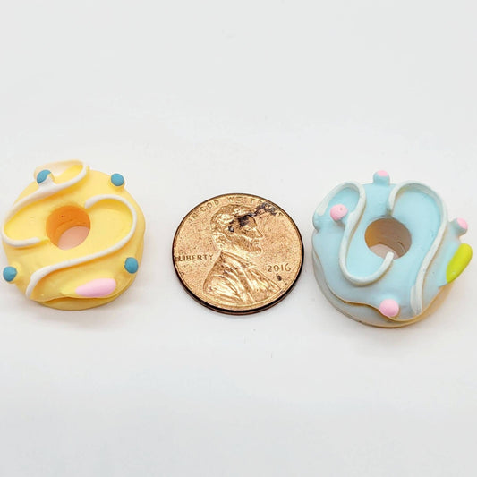 Donuts Flat back Cabochons, Decoden, Jewelry Crafts, 3D Cabochons, Fake Bake Supplies, I Spy Kit Add On, Hairbow Embellishments