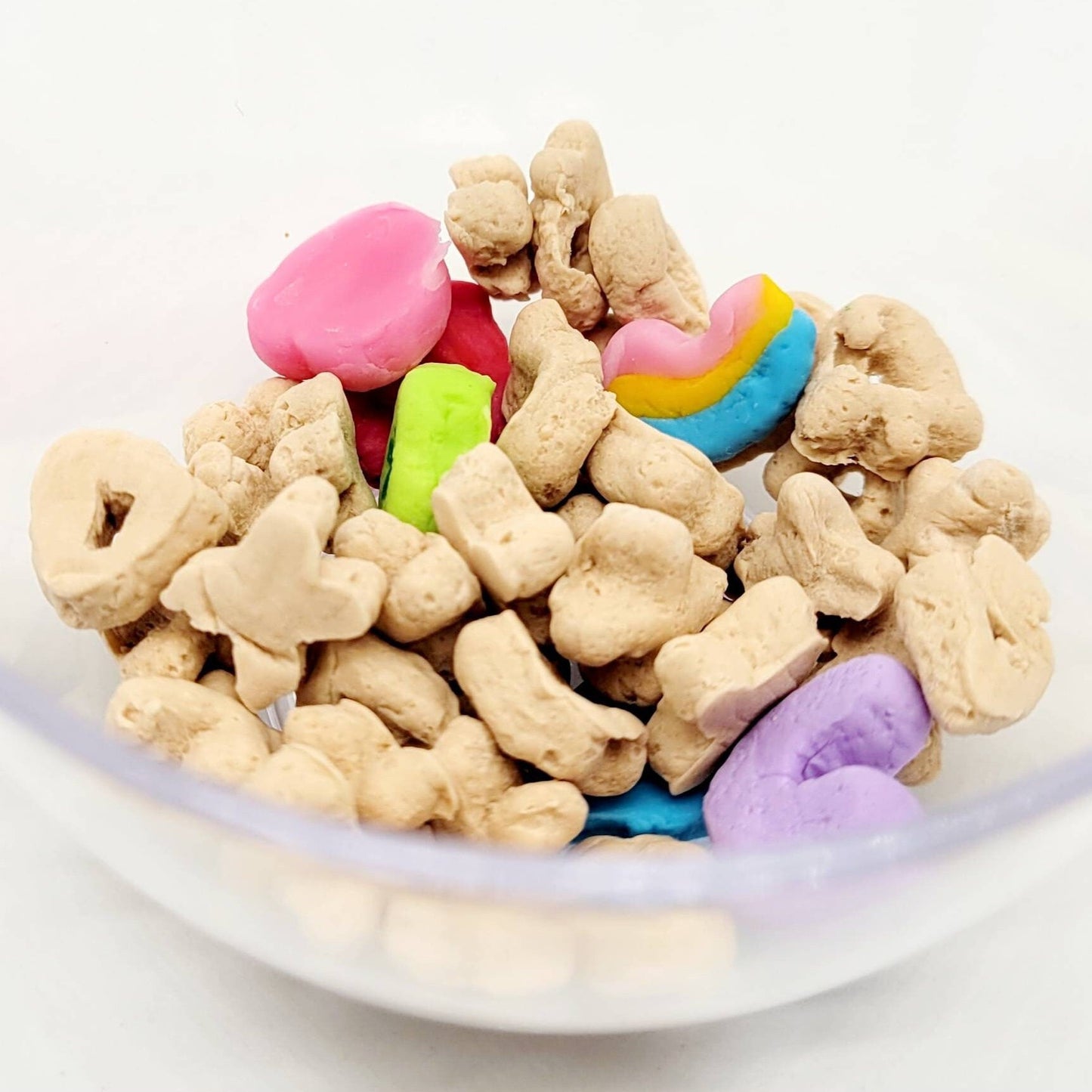 Faux Cereal with Faux Marshmallows, Shaped Marshmallows, Faux Leprechaun Cereal, Faux Food, Tumbler Embellishments