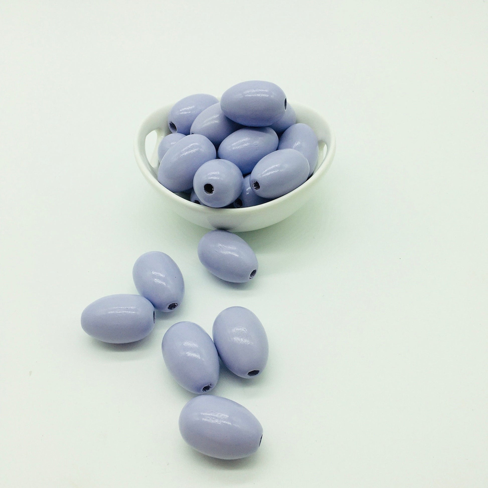 Wood Beads, Lavender, Beads, Garland Beads, Home Decor, Tiered Tray Decorations, Craft Projects, Jewelry Craft Beads, Egg Shape, Easter Bead