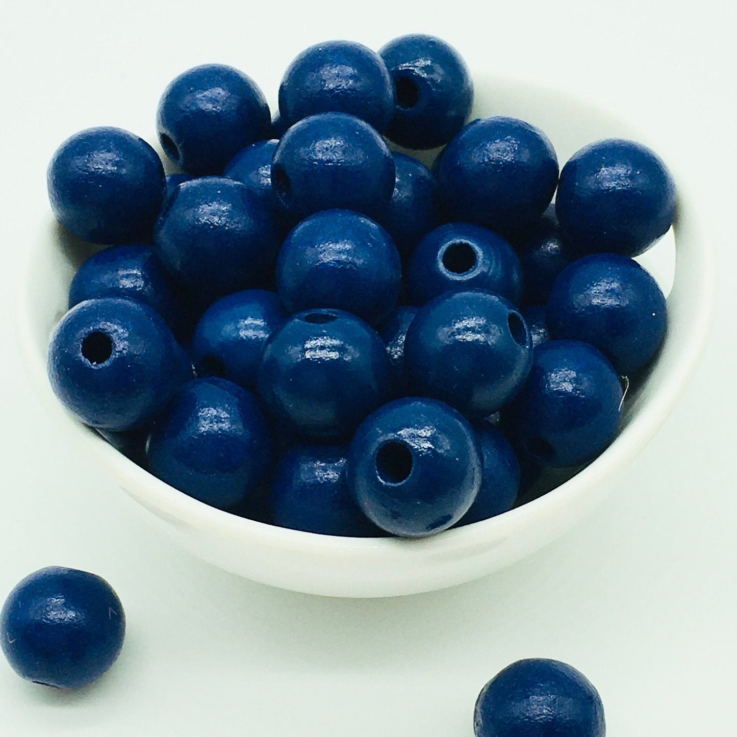 Wood Beads, Dark Blue Beads, Garland Beads, Home Decor, Tiered Tray Decorations, Craft Projects, Jewelry Craft Beads