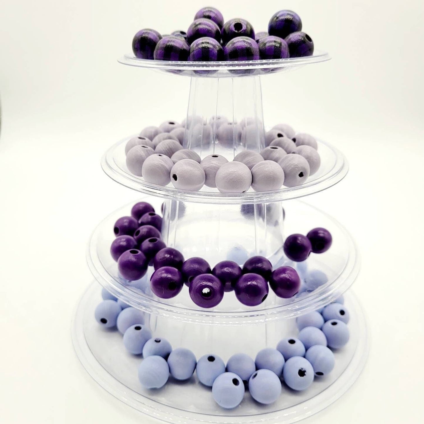 Wood Beads, 16 MM for Wood Garlands, Home Decor, Tiered Tray Decorations, Craft Projects, Handmade Jewelry, Wood Crafts