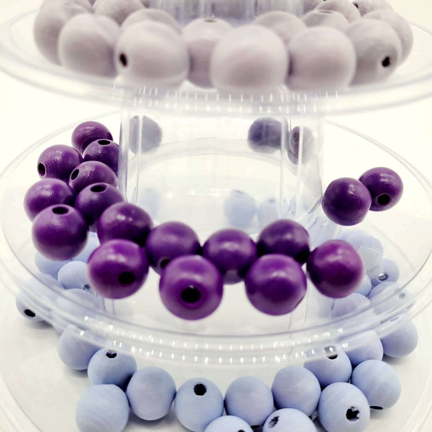 Wood Beads, 16 MM for Wood Garlands, Home Decor, Tiered Tray Decorations, Craft Projects, Handmade Jewelry, Wood Crafts