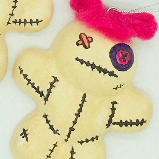Halloween Ornament, Creepy, Spooky, Clay Ornament, Home Decor,  Halloween Decorations, Wreath Attachments, Voodoo Doll