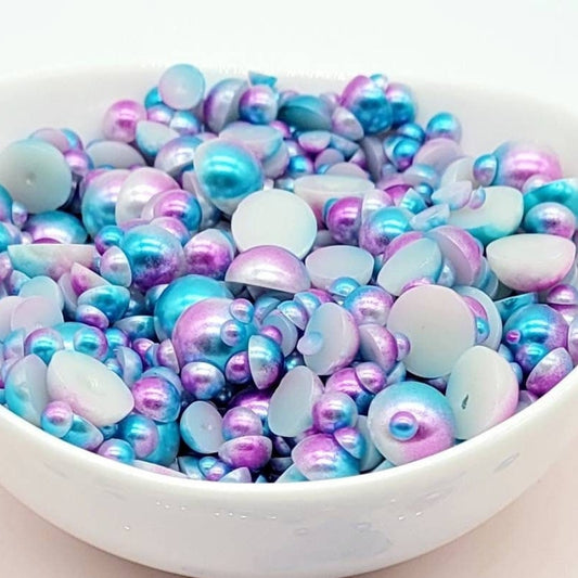 Multi Size Flatback Beads, Cabochons, Nail Art, Decoden, Fake Bake Beads, Mermaid, Unicorn Craft Beads, Costume Beads, Hairbow & Jewelry