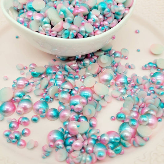 Multi Size Flatback Beads, Cabochons, Nail Art, Decoden, Fake Bake Beads, Mermaid, Unicorn Craft Beads, Costume Beads, Hairbow & Jewelry