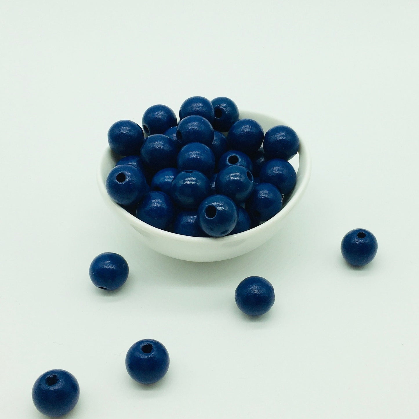 Wood Beads, Dark Blue Beads, Garland Beads, Home Decor, Tiered Tray Decorations, Craft Projects, Jewelry Craft Beads