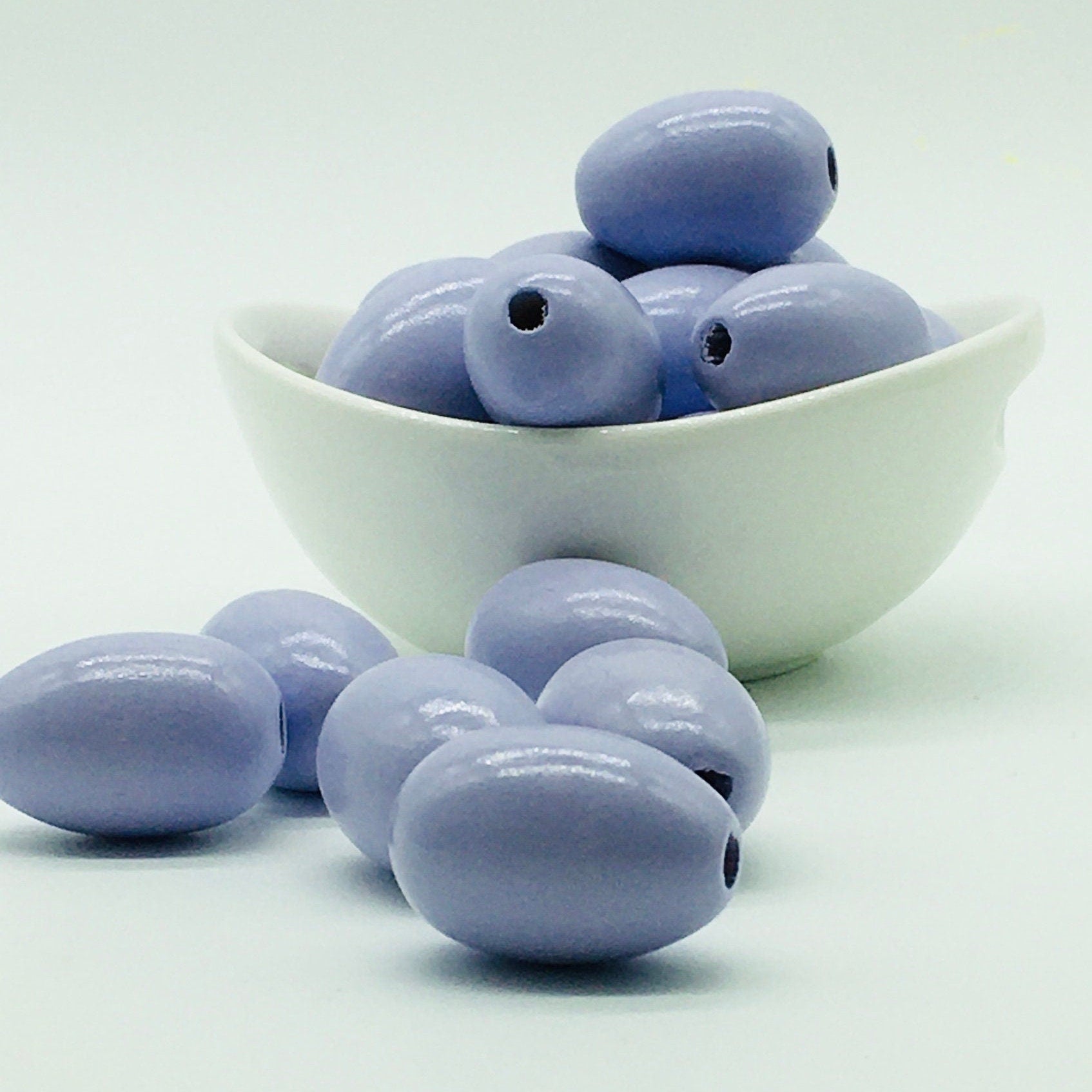 Wood Beads, Lavender, Beads, Garland Beads, Home Decor, Tiered Tray Decorations, Craft Projects, Jewelry Craft Beads, Egg Shape, Easter Bead