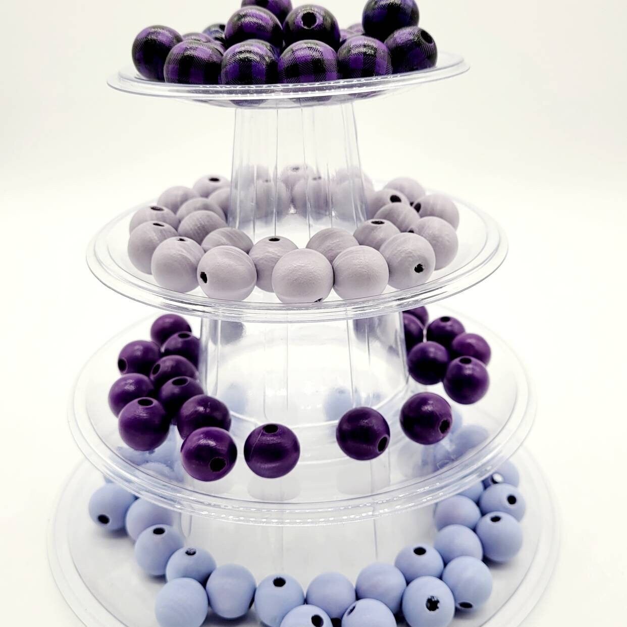 Wood Beads, 16 MM for Wood Garlands, Home Decor, Tiered Tray Decorations, Craft Projects, Handmade Jewelry, Wood Crafts