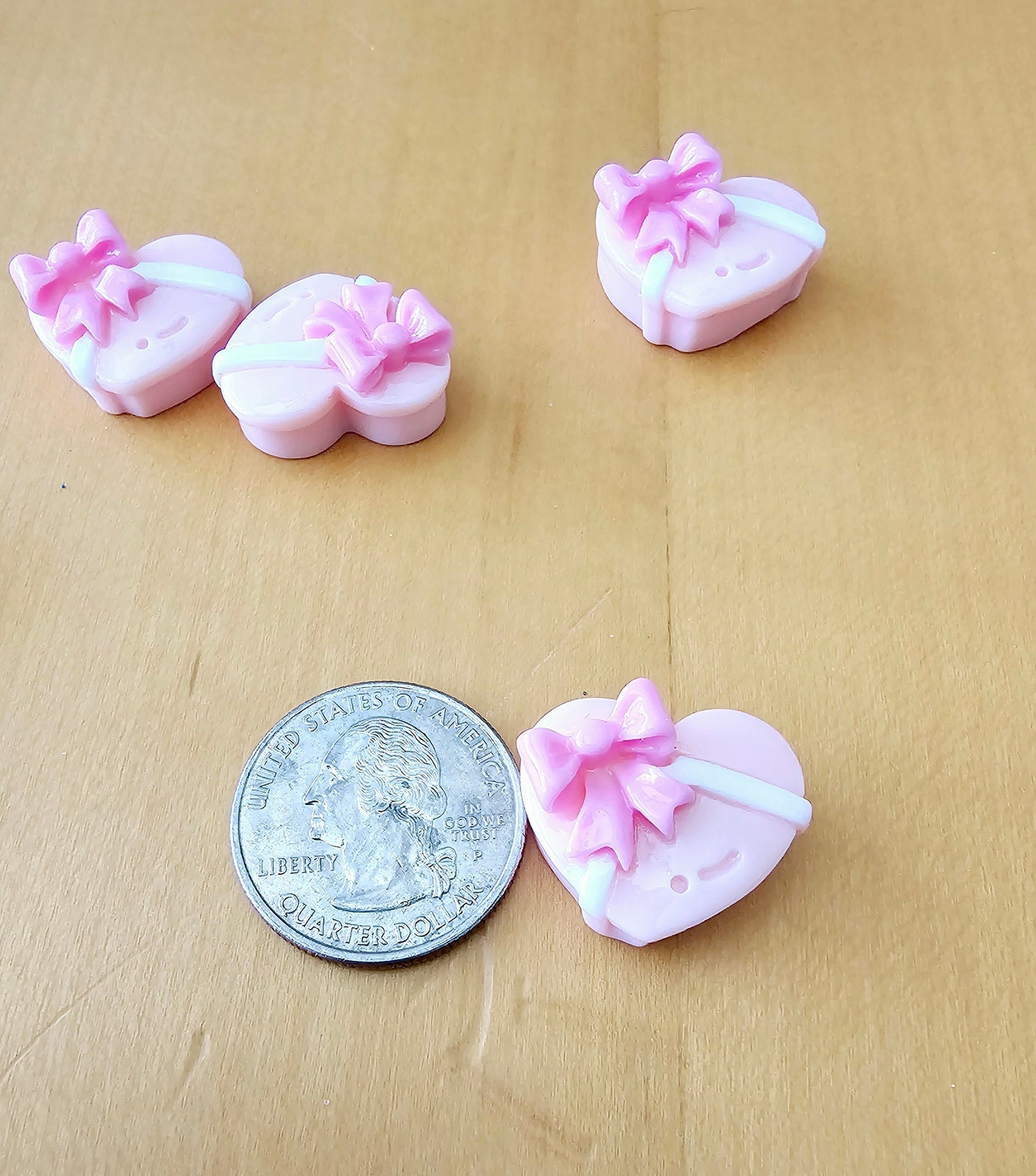 Heart Cabochons,  Flat Back, Pink Heart, Resin, Decoden,  Craft Supplies,  Fake Bake Supplies