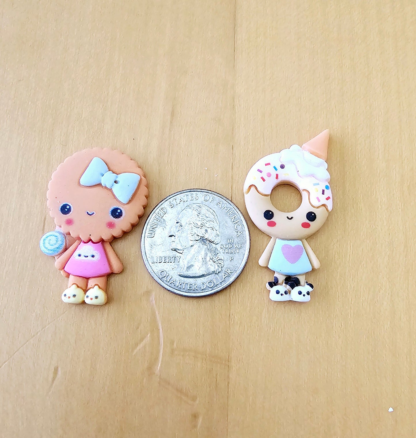 Assorted Kawaii Doll Series, Flatback Resin Cabochons, Craft Supplies, Food Charms, Decoden, Cabochons
