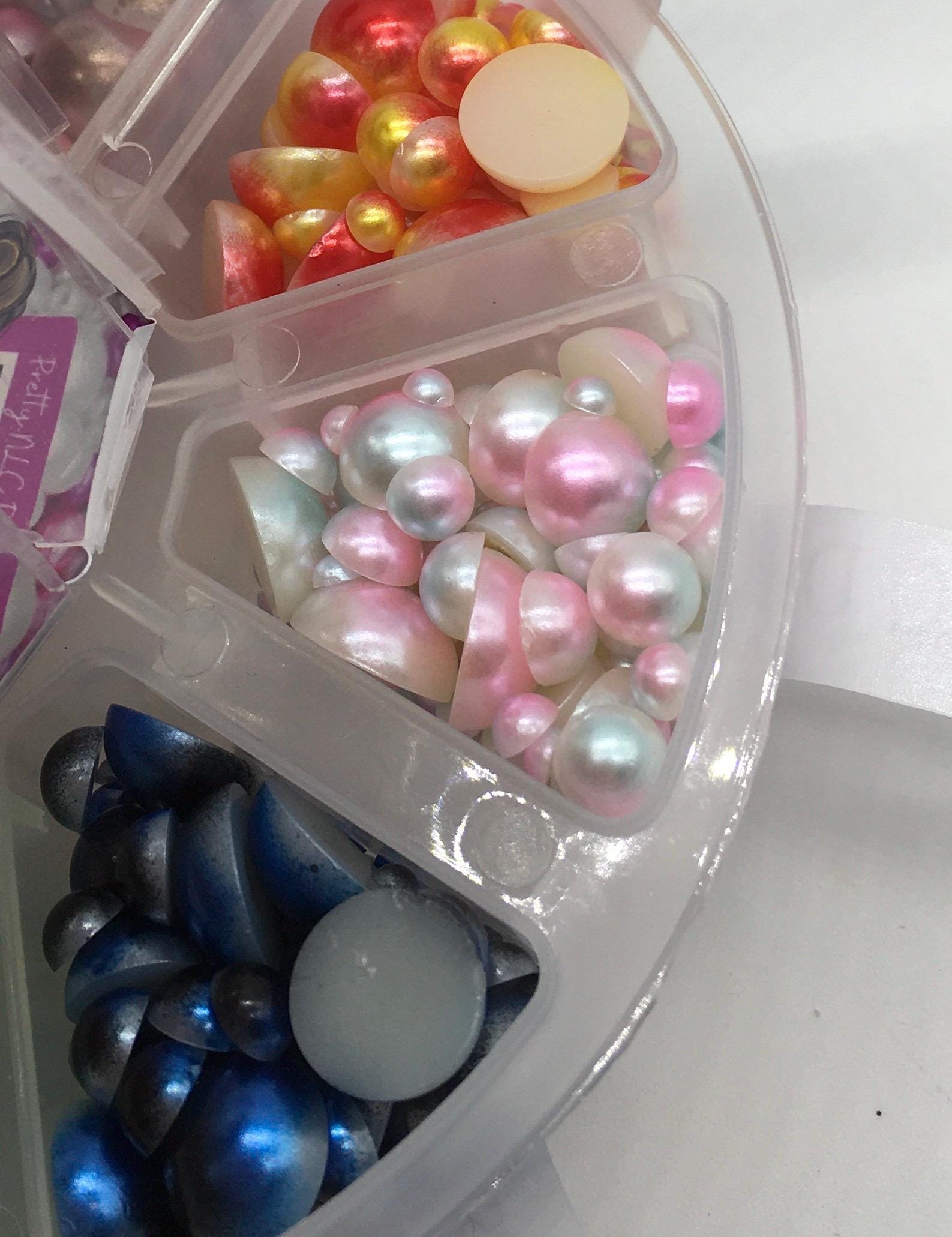 Faux Nonpareil Beads, Assorted Sizes, No Hole, Acrylic, Assorted Mix, Craft Beads, Junk Journaling, Faux Food, Resin Art, Mixed Media Beads