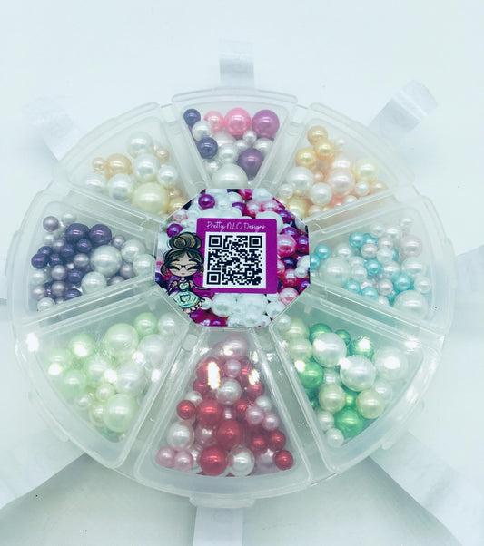 Faux Nonpareil Beads, Assorted Sizes, Acrylic, Assorted Mix, No Hole, Junk Journaling, Faux Food, Resin Art, Mixed Media Crafts