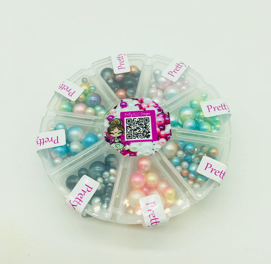 Faux Nonpareil Beads, Assorted Sizes, Acrylic, Assorted Mix, Craft Beads, Junk Journaling, Faux Food, Resin Art, Mixed Media Beads